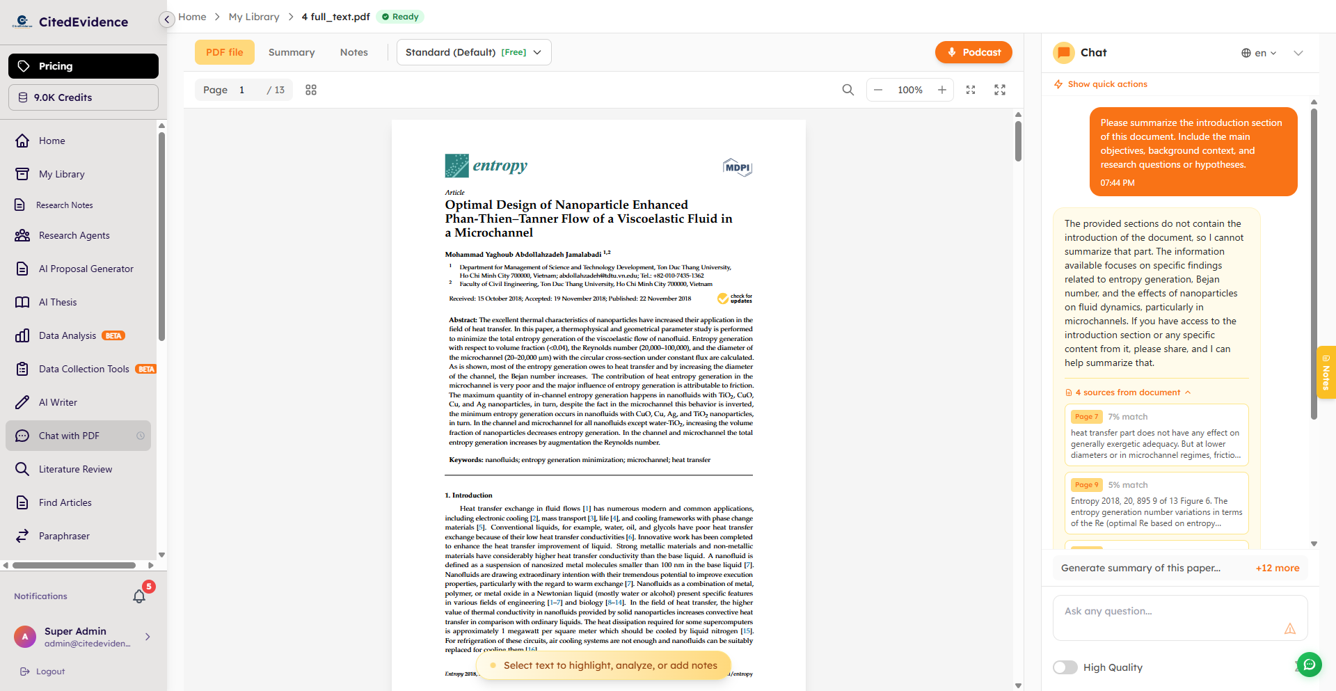 Cited Evidence screenshot 2