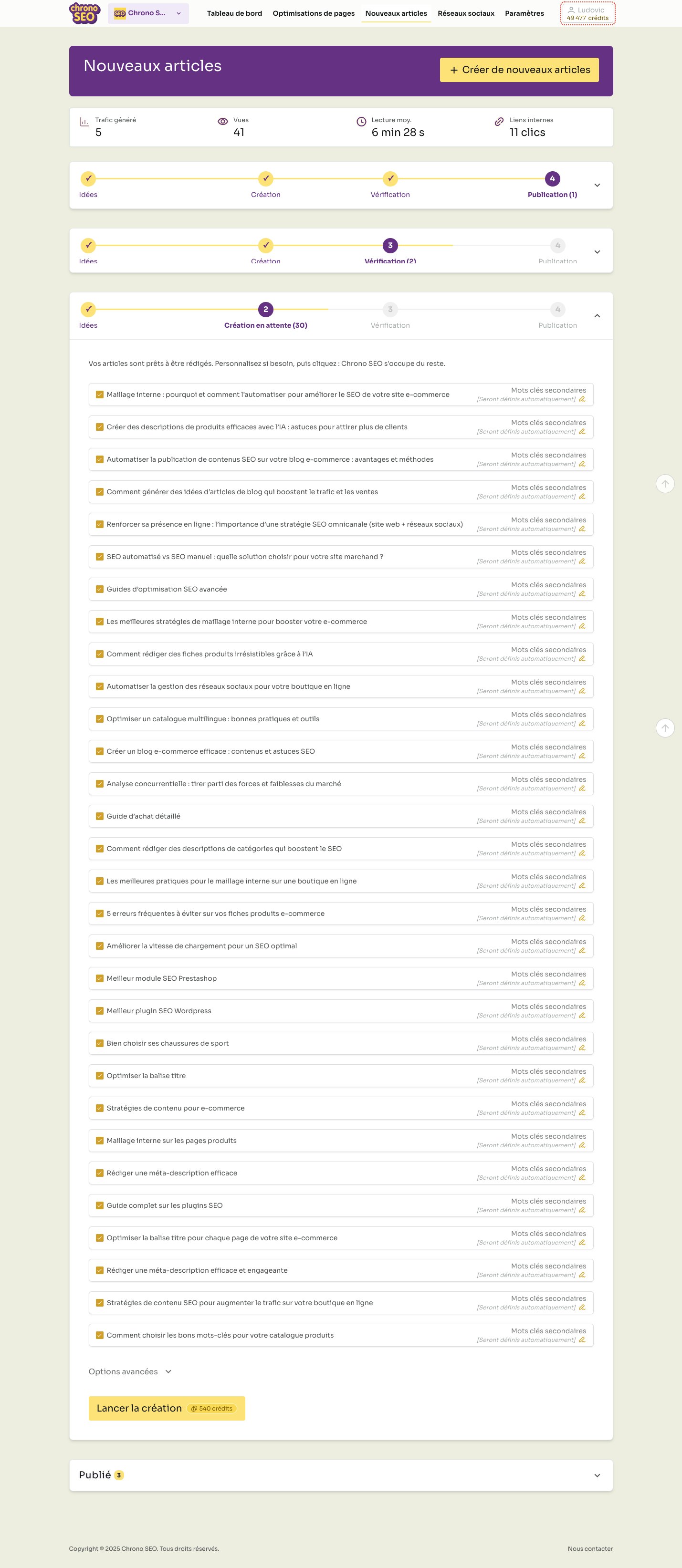 Chrono SEO screenshot 2