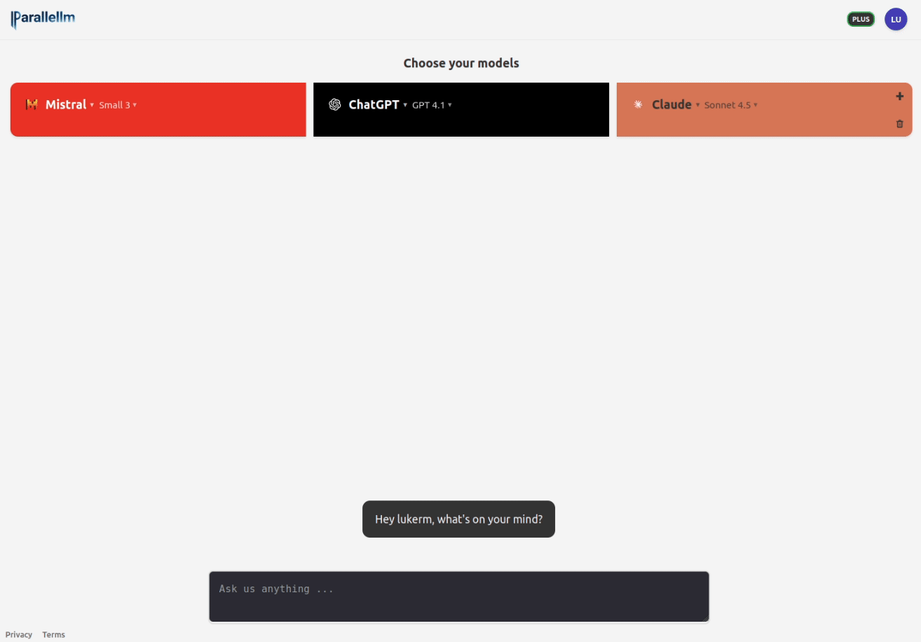 Parallellm screenshot 2