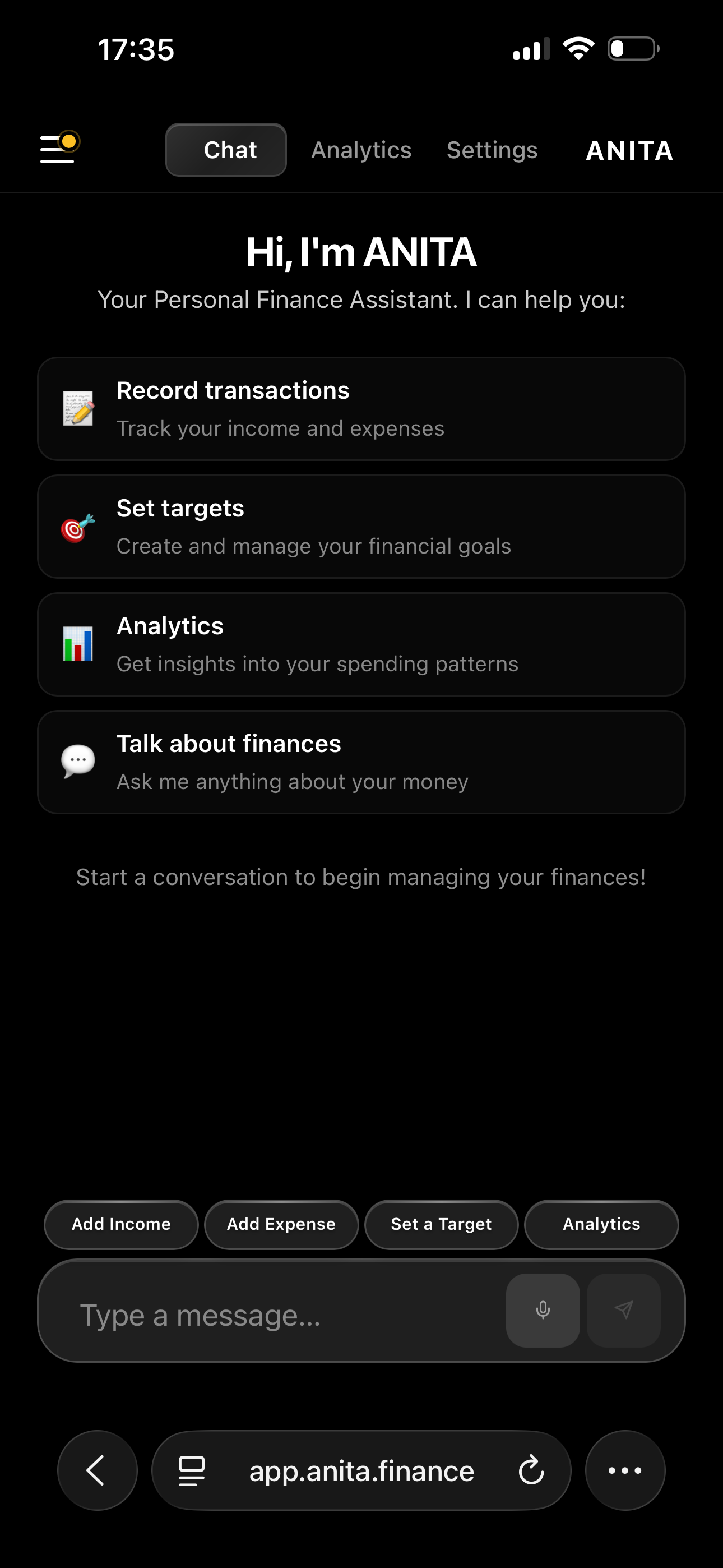 ANITA screenshot 1