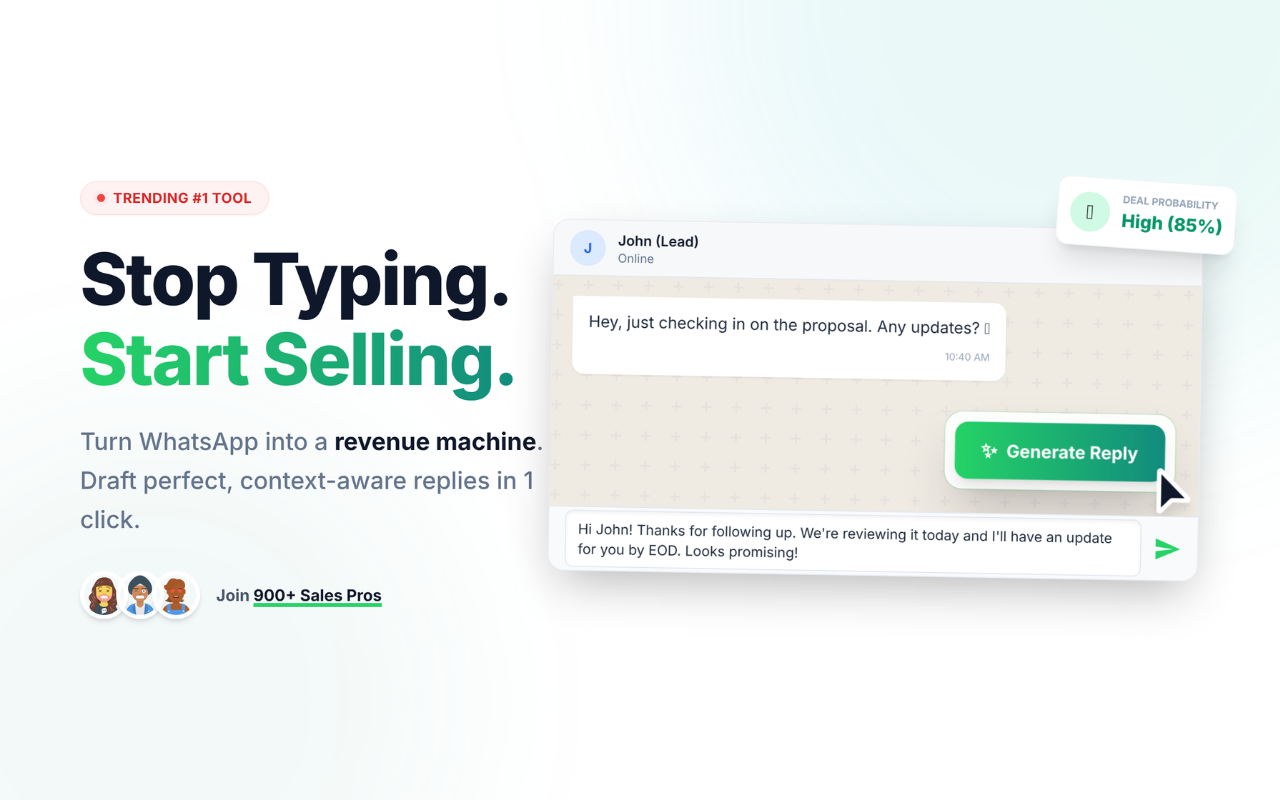 WhatsAi - WhatsApp AI writting assistant screenshot 1