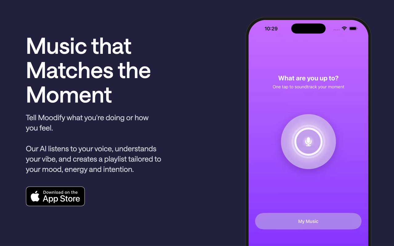 Moodify: Playlists That Fit! screenshot 1