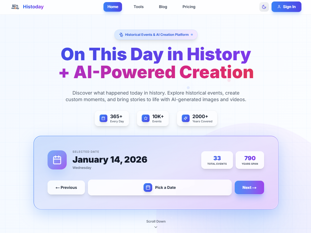 Histoday screenshot 1