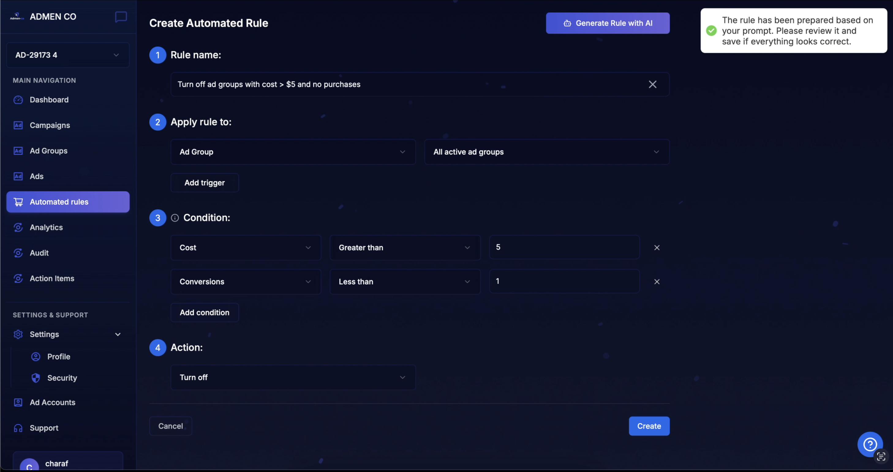 ADMEN – Automated TikTok Ad Optimization screenshot 5