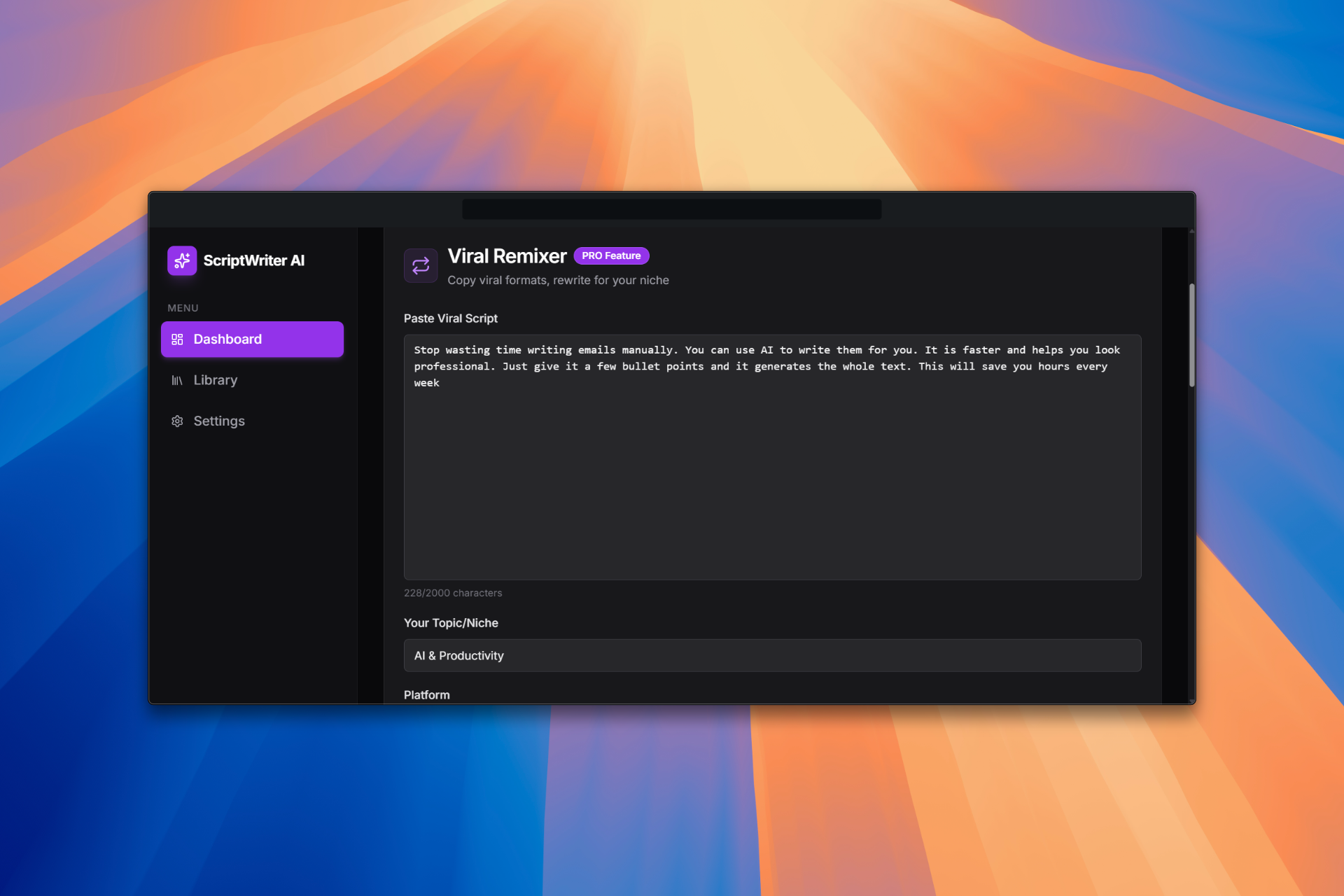 Viral Scriptwritter AI screenshot 5