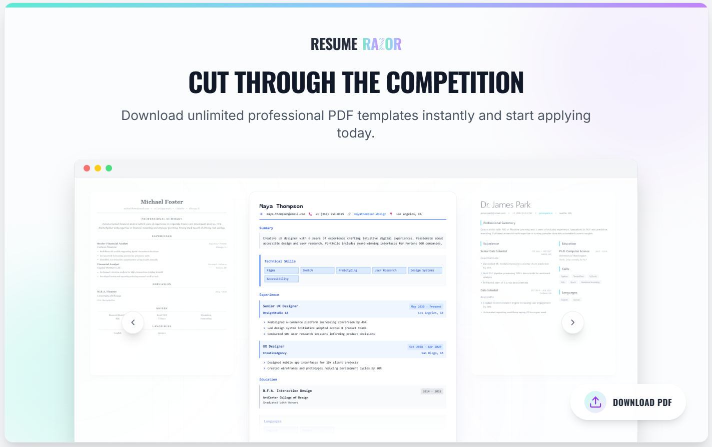 Resume Razor screenshot 5