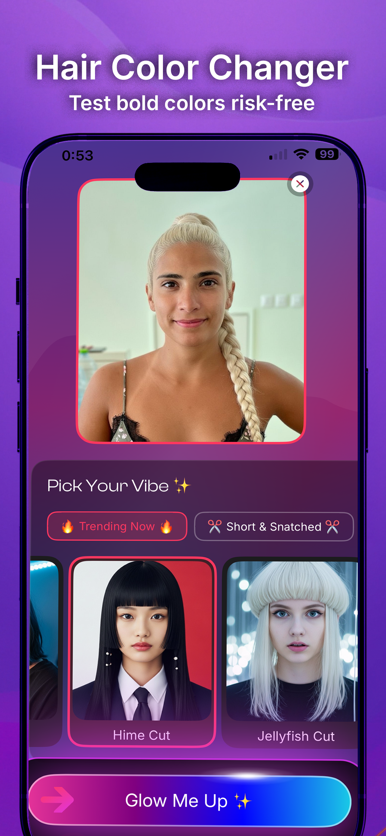 Hairstyle Try On: Hair Glow AI screenshot 5