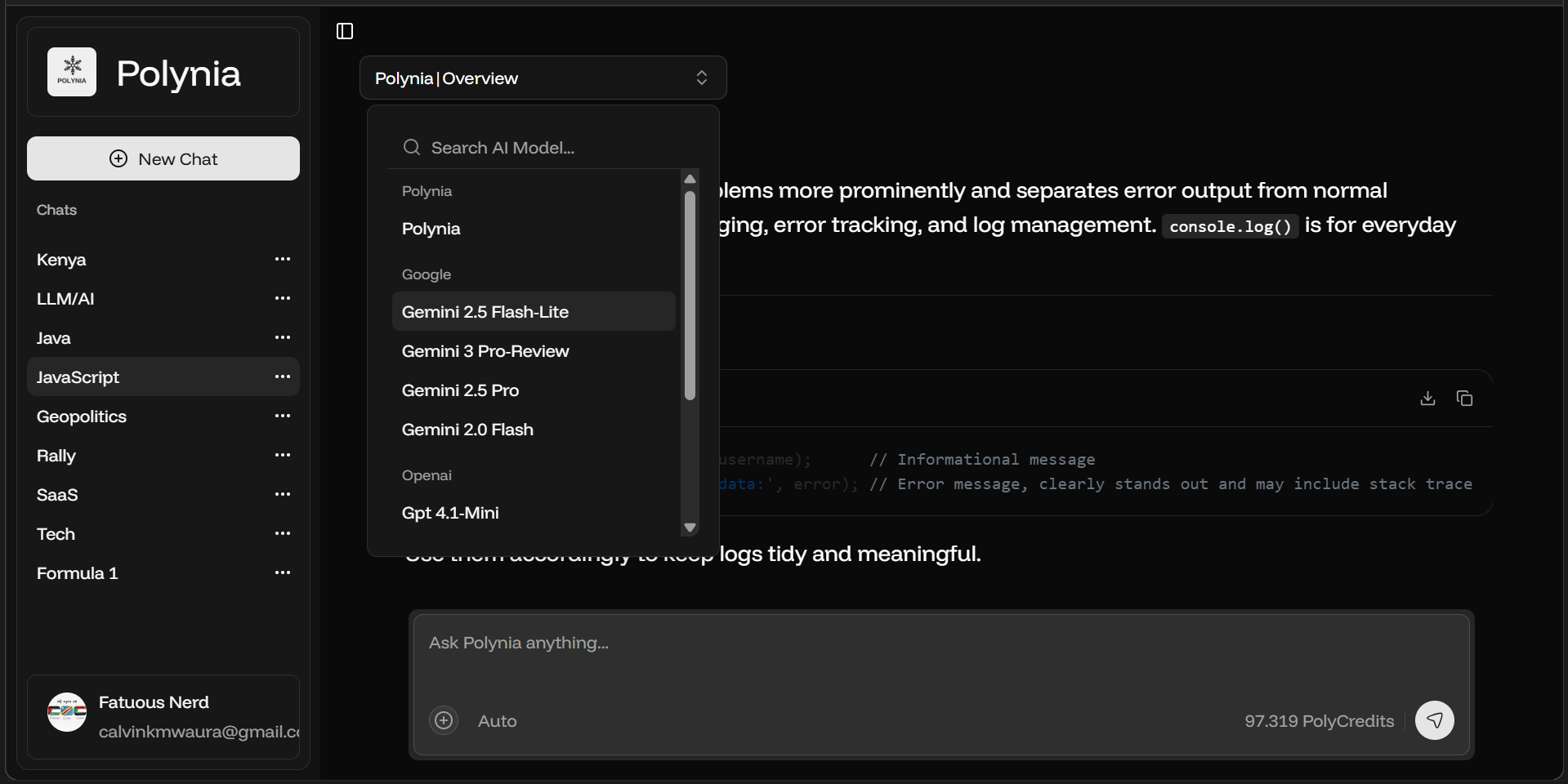 Polynia | AI Council screenshot 3