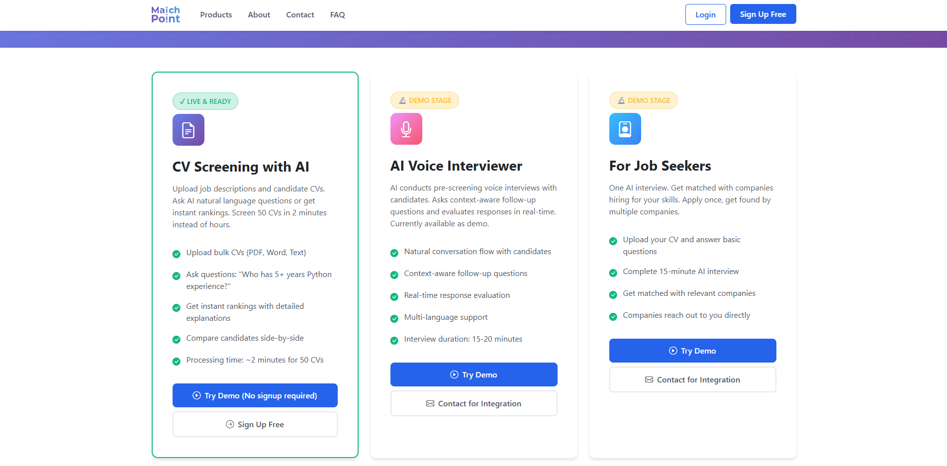 MatchPoint - AI Recruiting Platform screenshot 1
