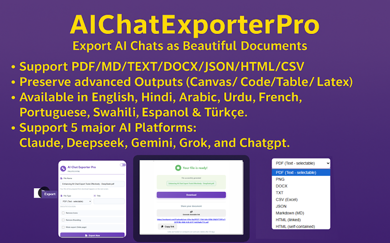 AI Chat Exporter Pro screenshot 3