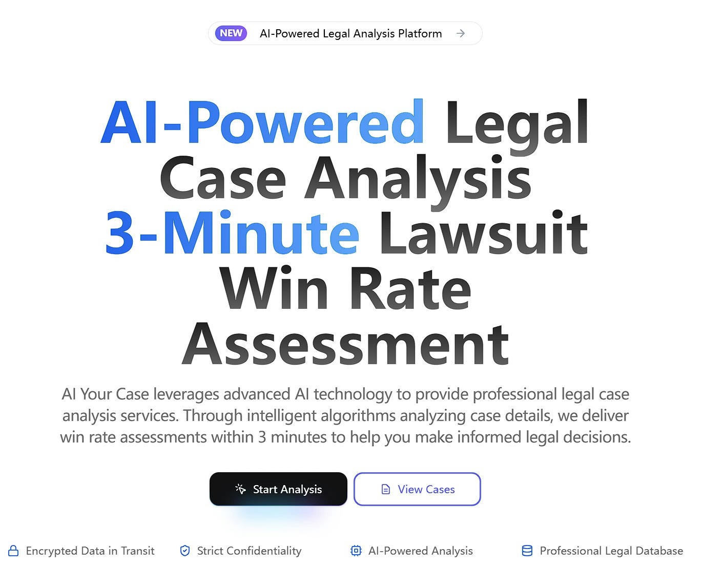 AI Your Case Legal Win Rate Predictor screenshot 1