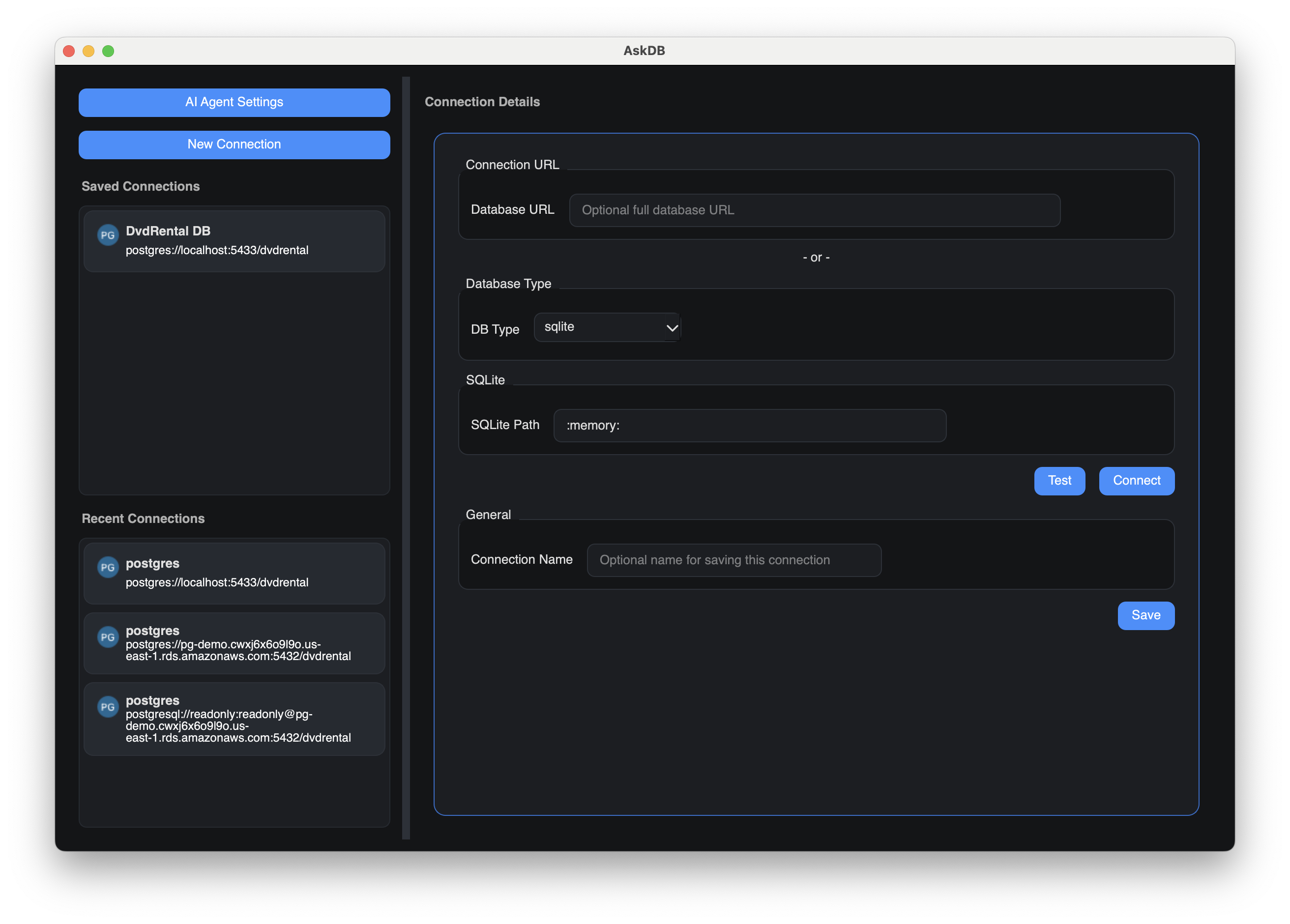 AskDB screenshot 1