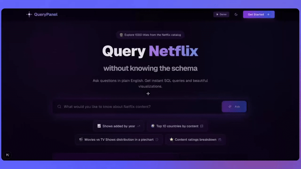 Querypanel: AI-Powered Visualizations screenshot 1