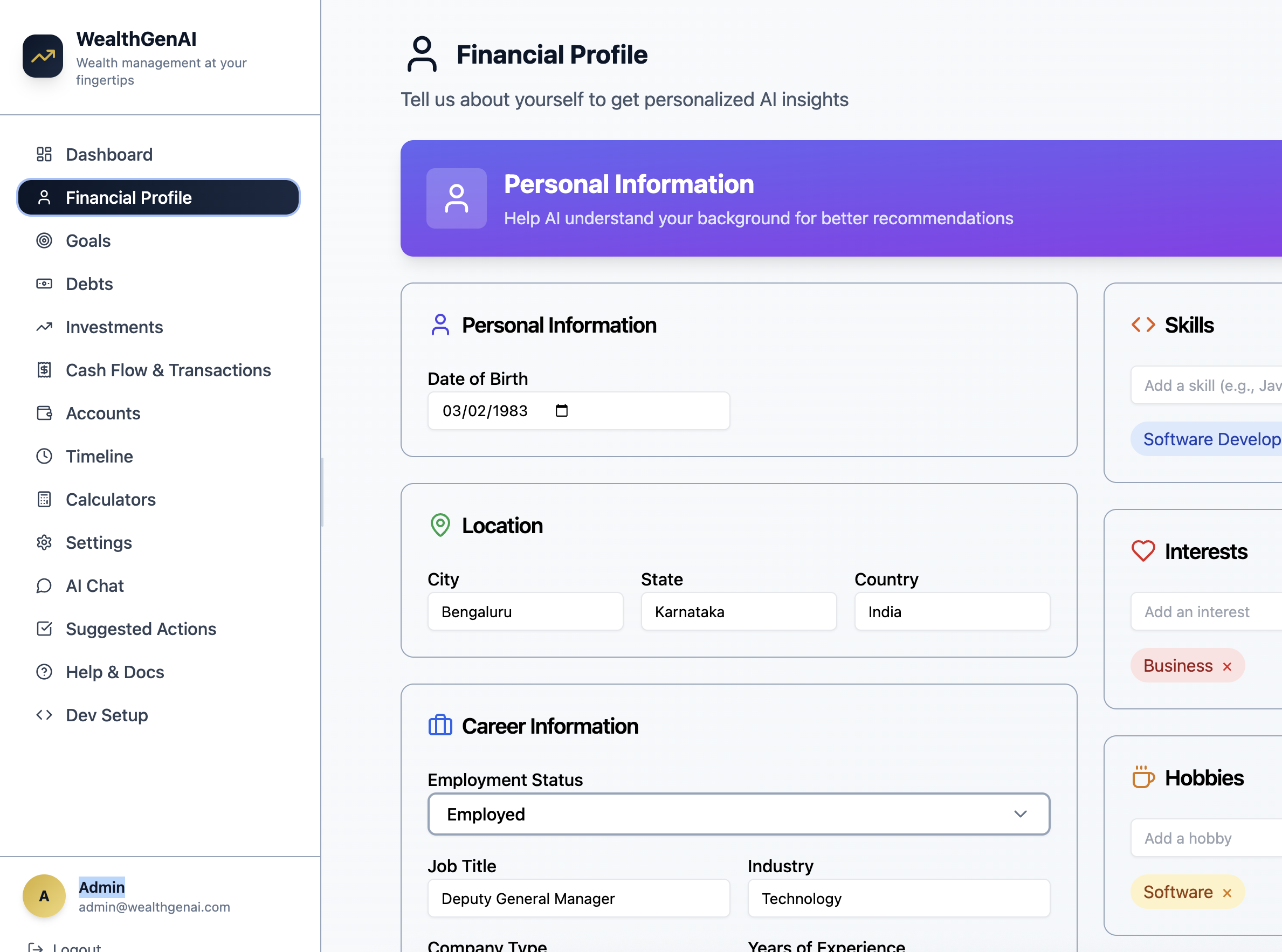 WealthGenAI screenshot 13