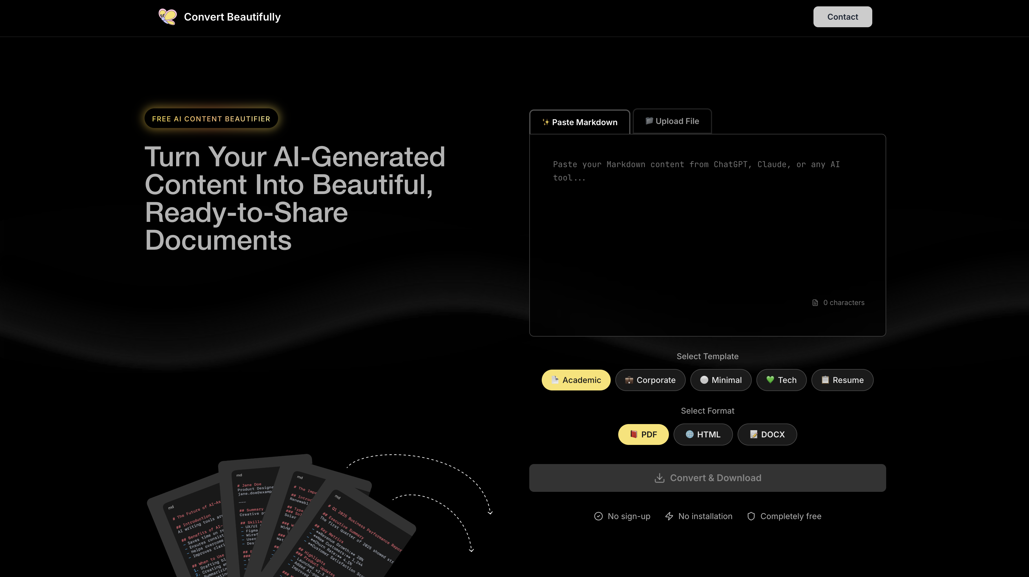 Convert Beautifully screenshot 1