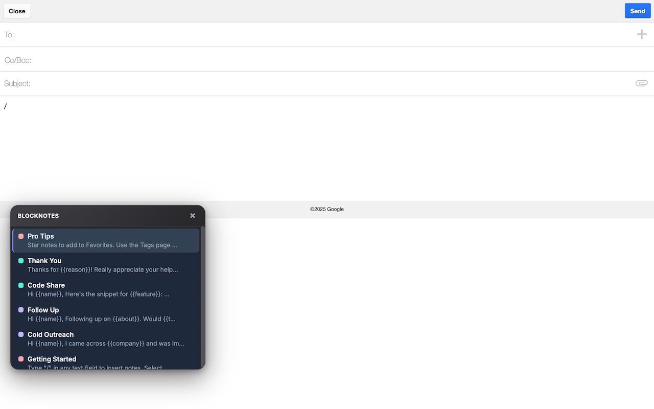 BlockNotes screenshot 2