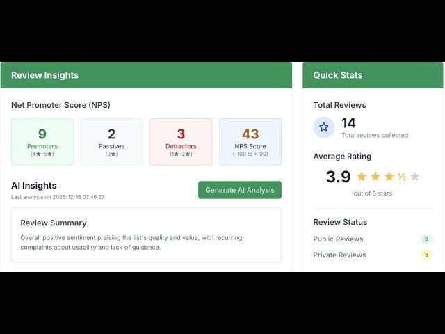 NBP Feedback Engine screenshot 5
