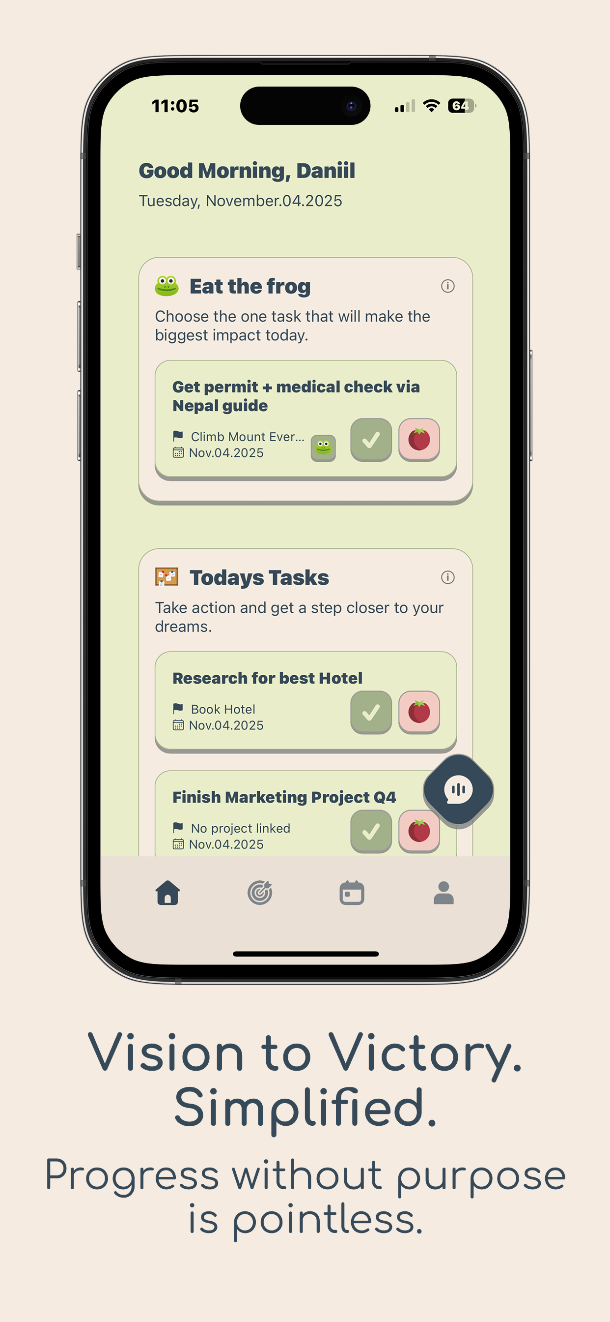 Goals AI - Vision to Victoy screenshot 1