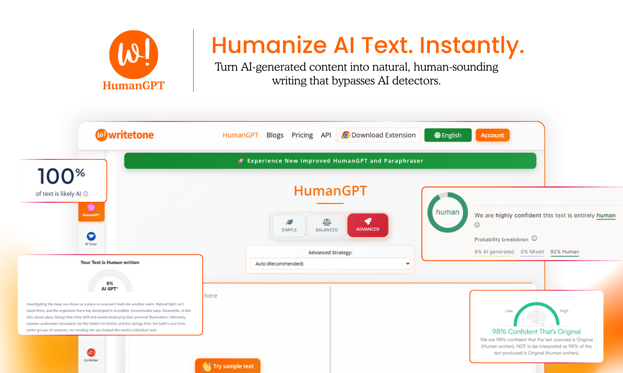 Writetone HumanGPT screenshot 2
