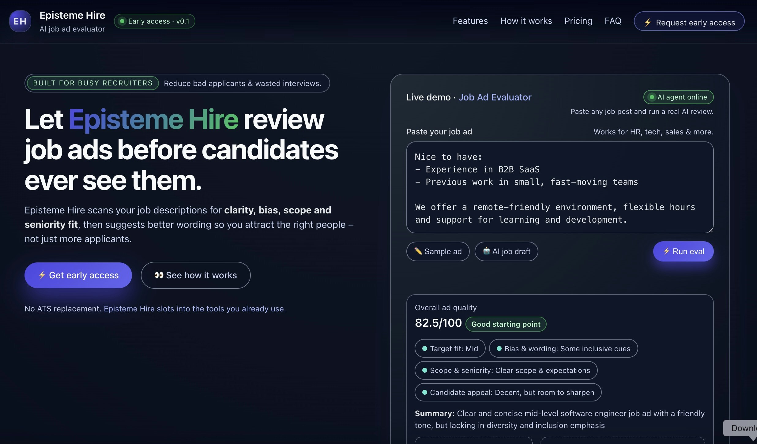 Episteme Hire screenshot 1