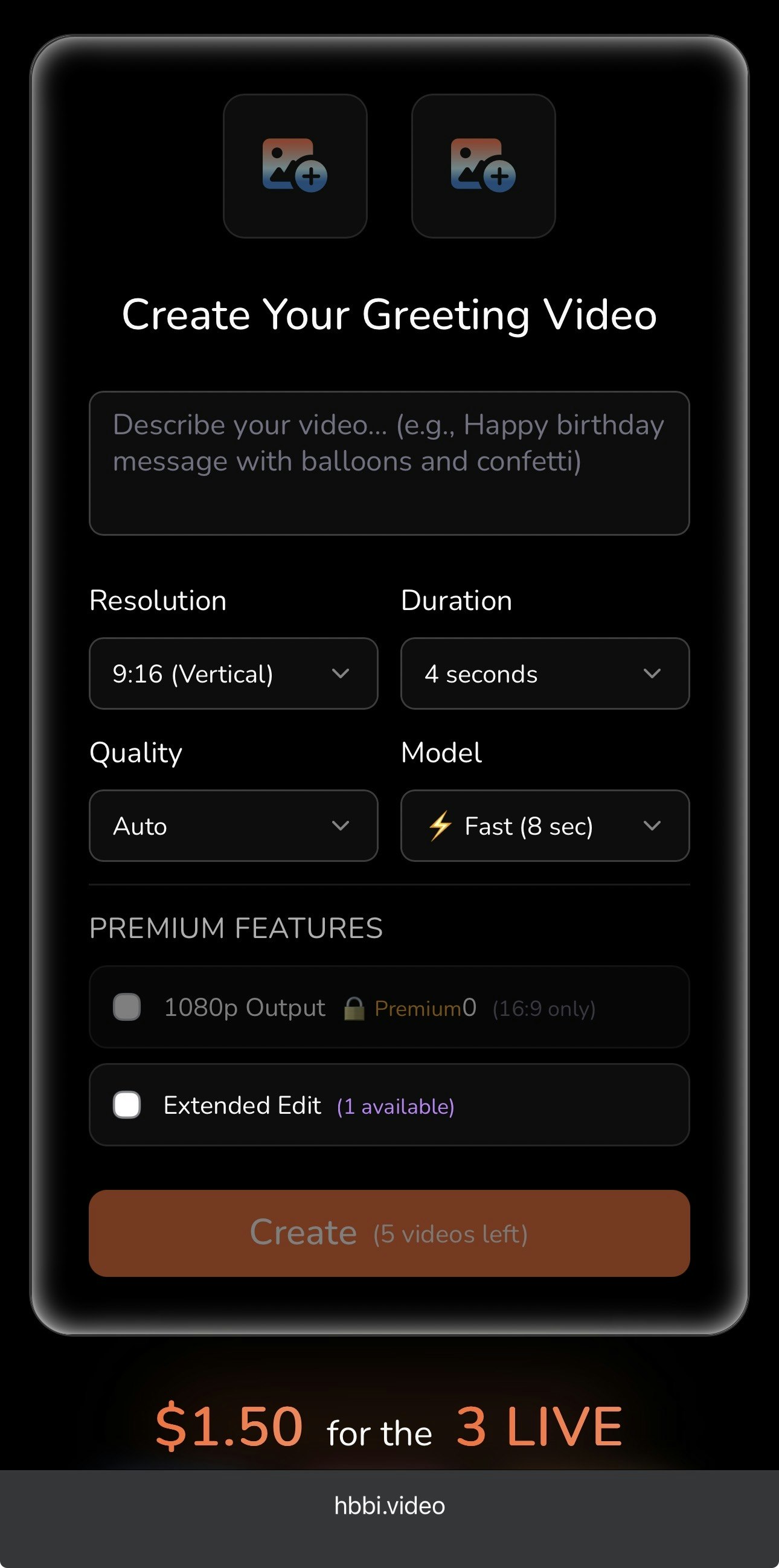 HBBI.video Turn your message into video screenshot 1