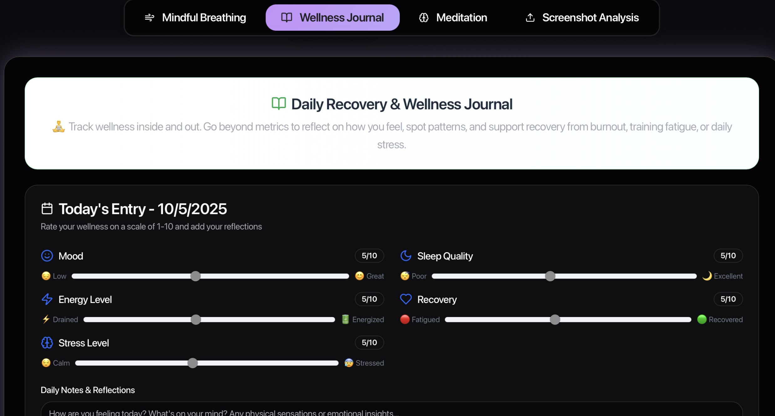 Wellness & Fitness Insights screenshot 2