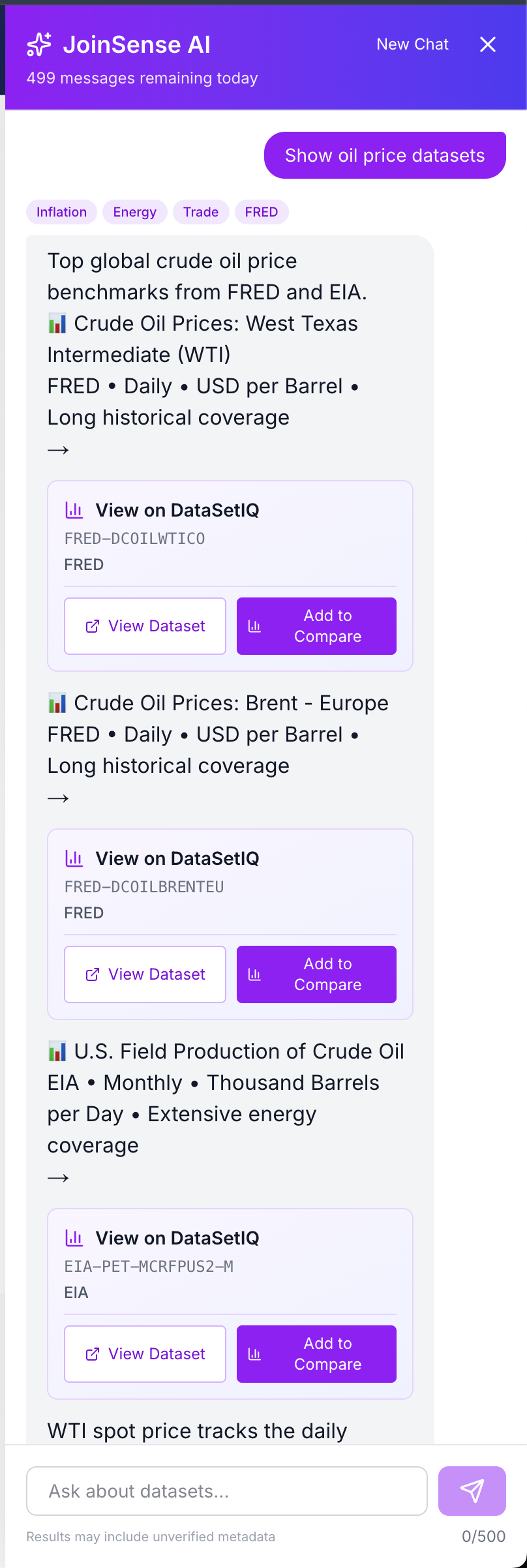 DataSetIQ screenshot 7