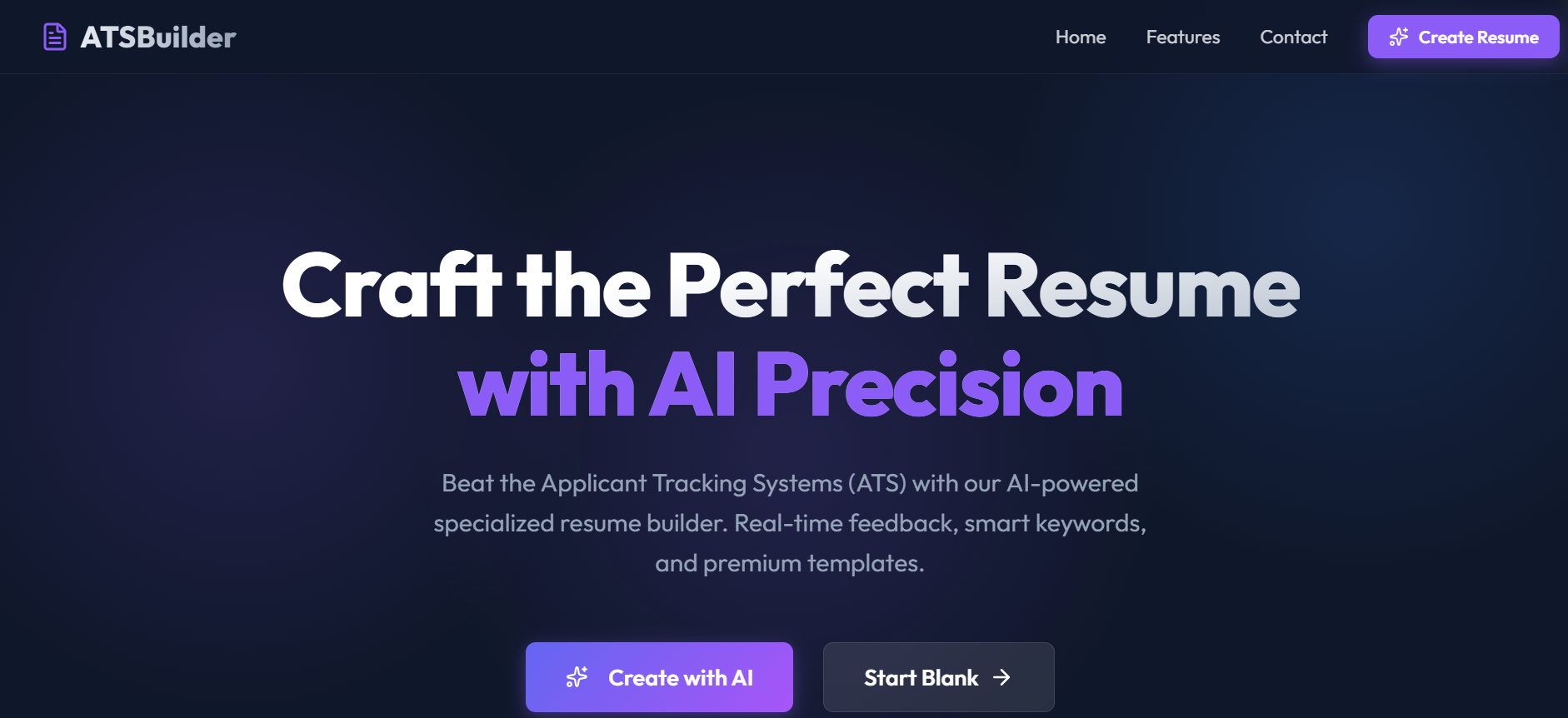 Free ATS Resume Builder screenshot 1