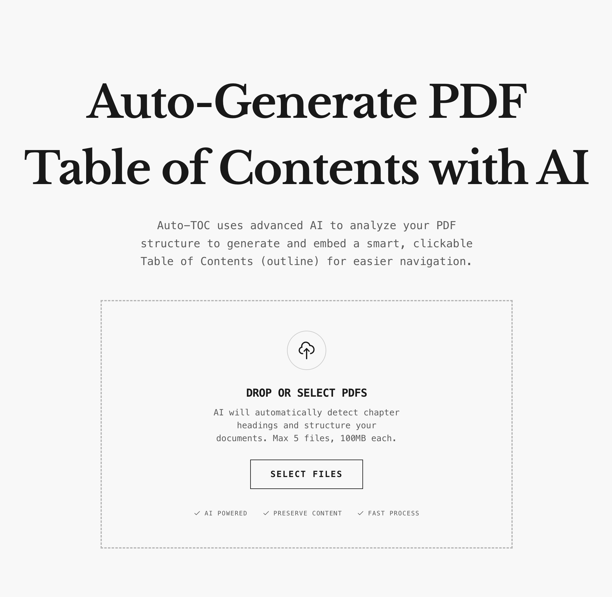 AutoTOC screenshot 1