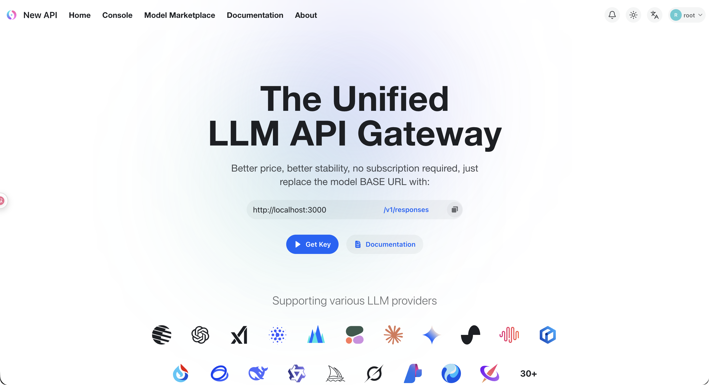 New API screenshot 1