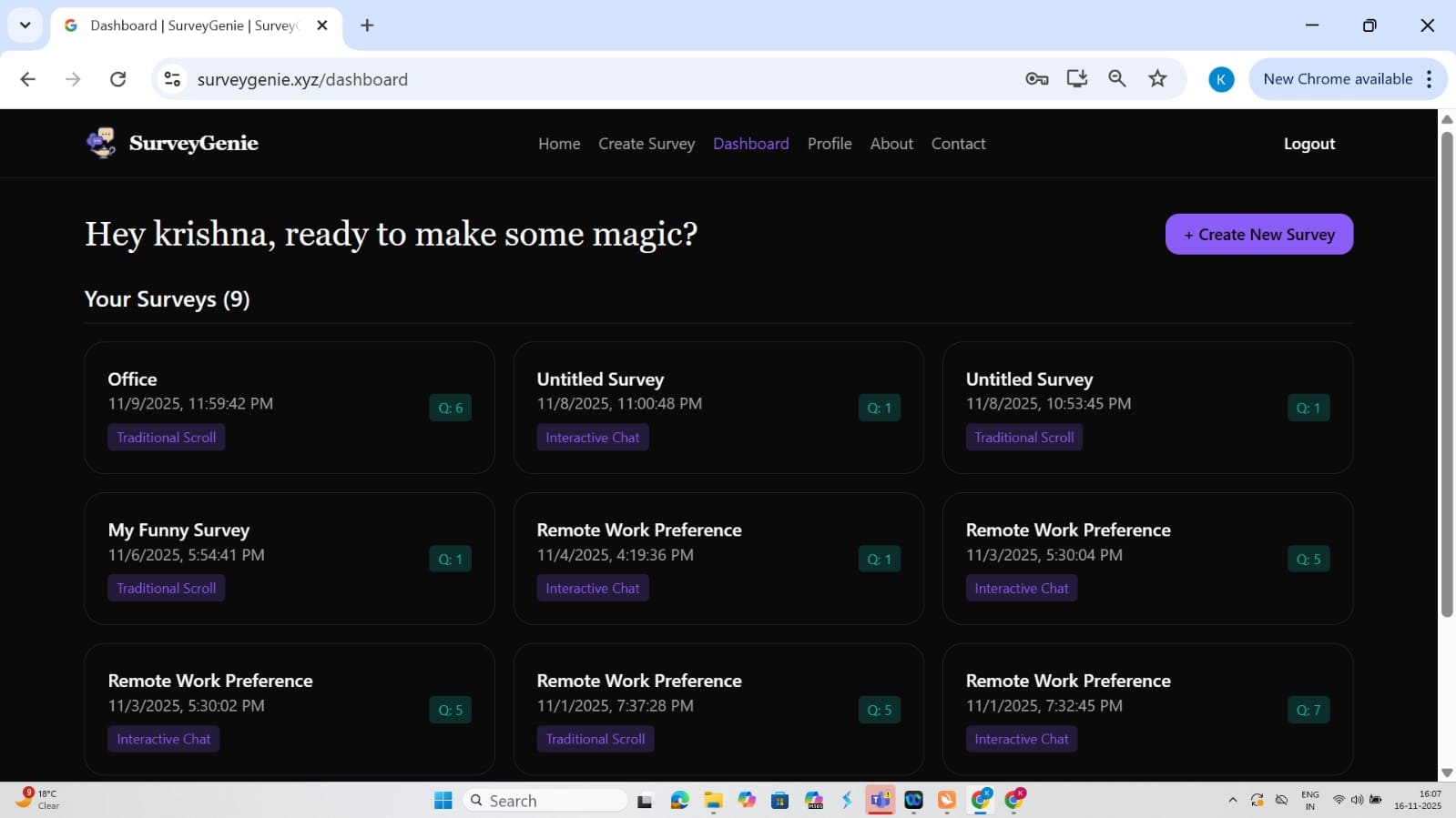 SurveyGenie screenshot 2
