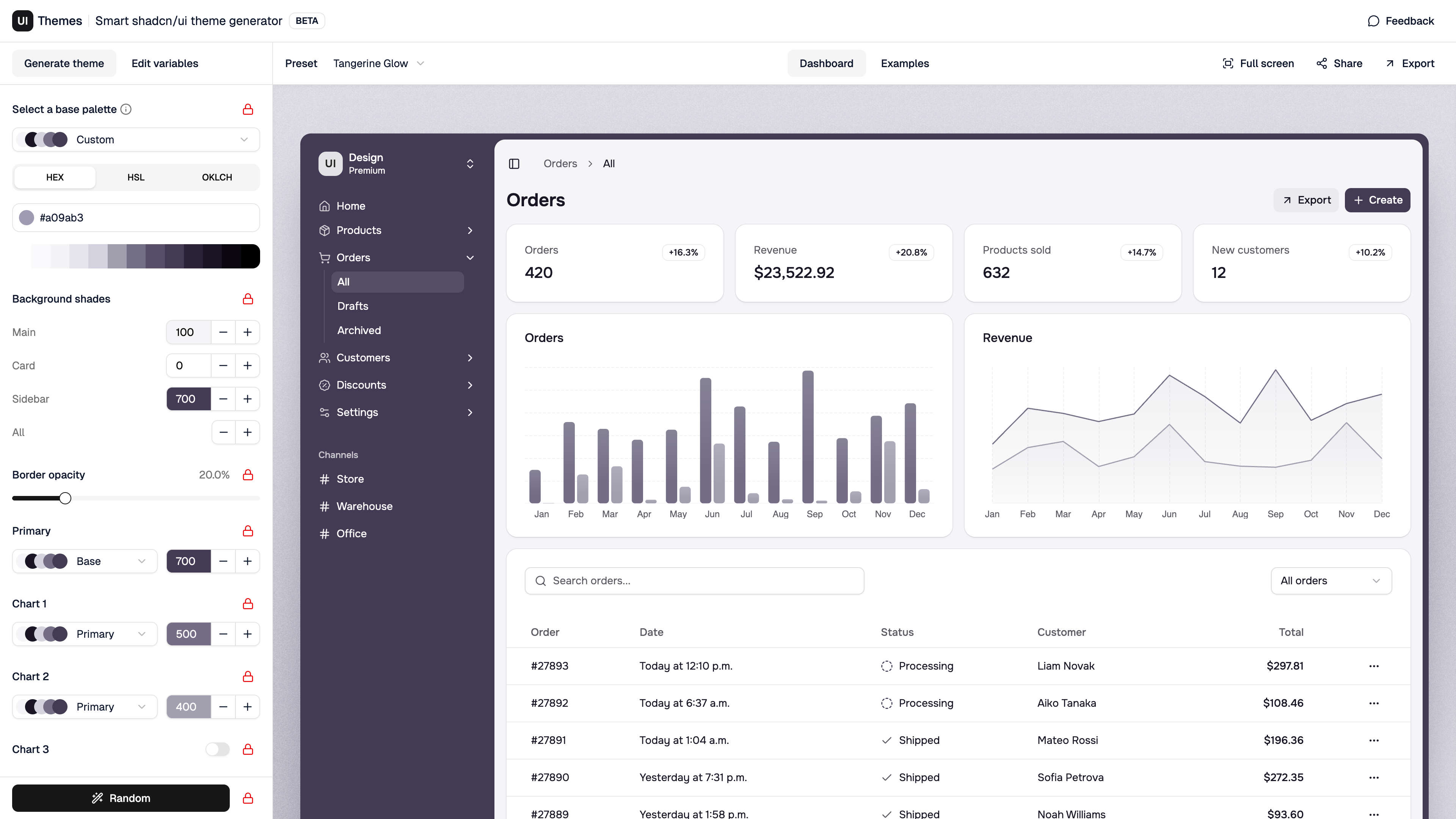 Smart shadcn/ui theme generator screenshot 8