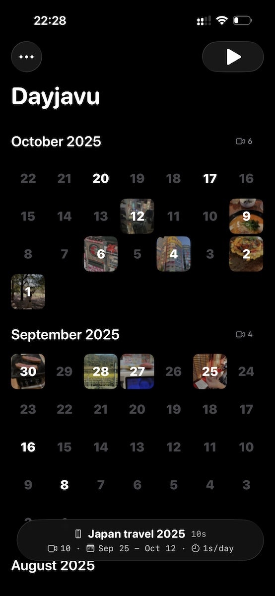 Dayjavu screenshot 1