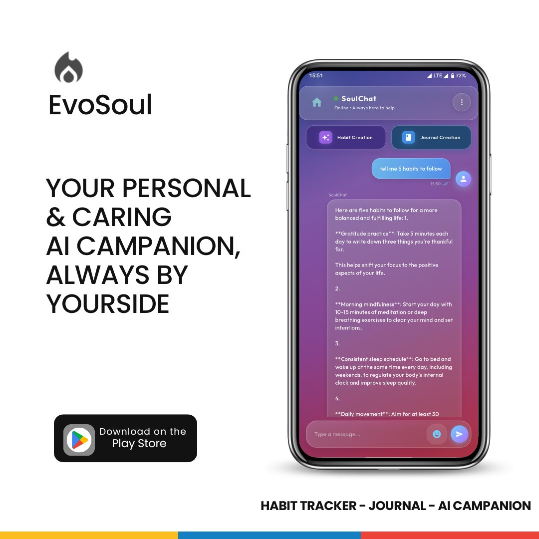 EvoSoul-AI Journal, Habit & Mood Tracker screenshot 2