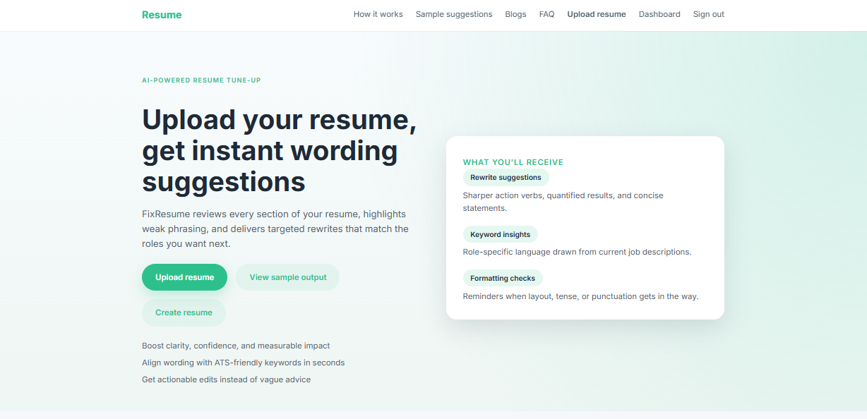 ResumeAITools – AI Resume Optimizer screenshot 1