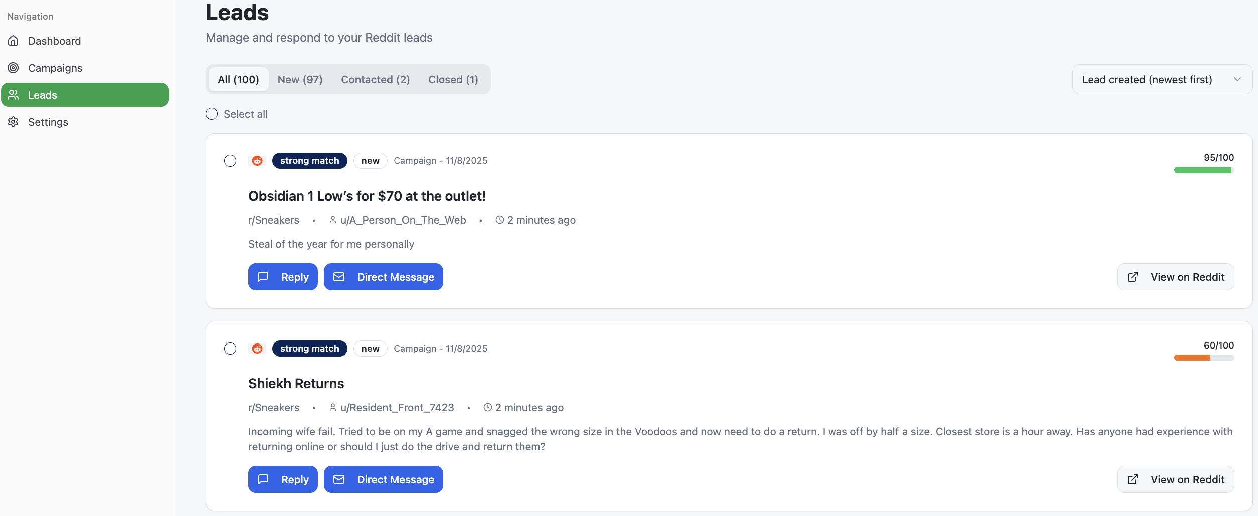 LeadGrids screenshot 2