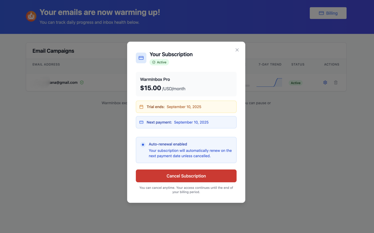 WarmInbox screenshot 3