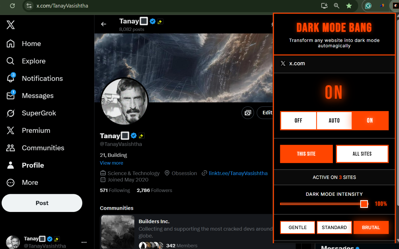 Dark Mode Bang screenshot 3