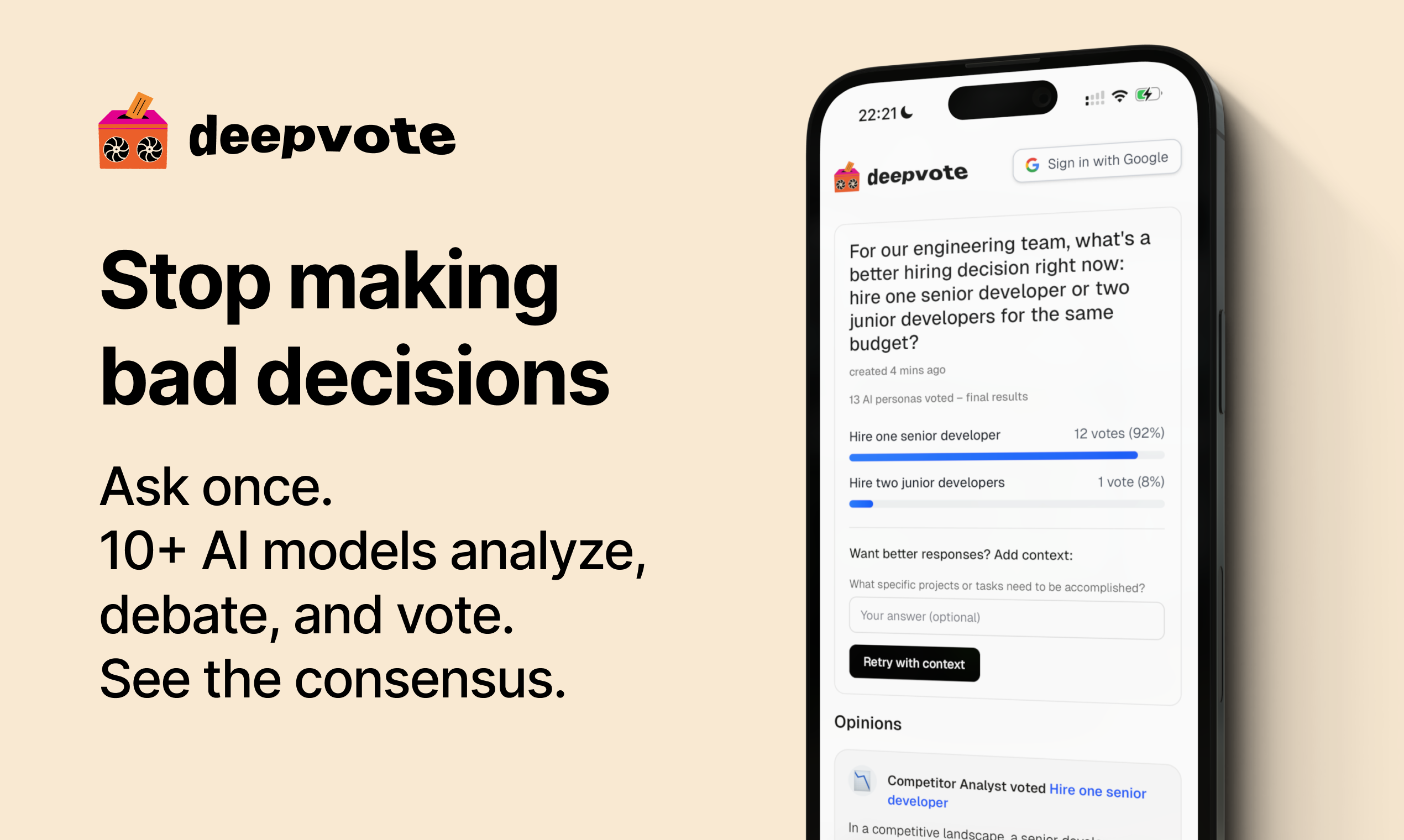 Deepvote screenshot 1