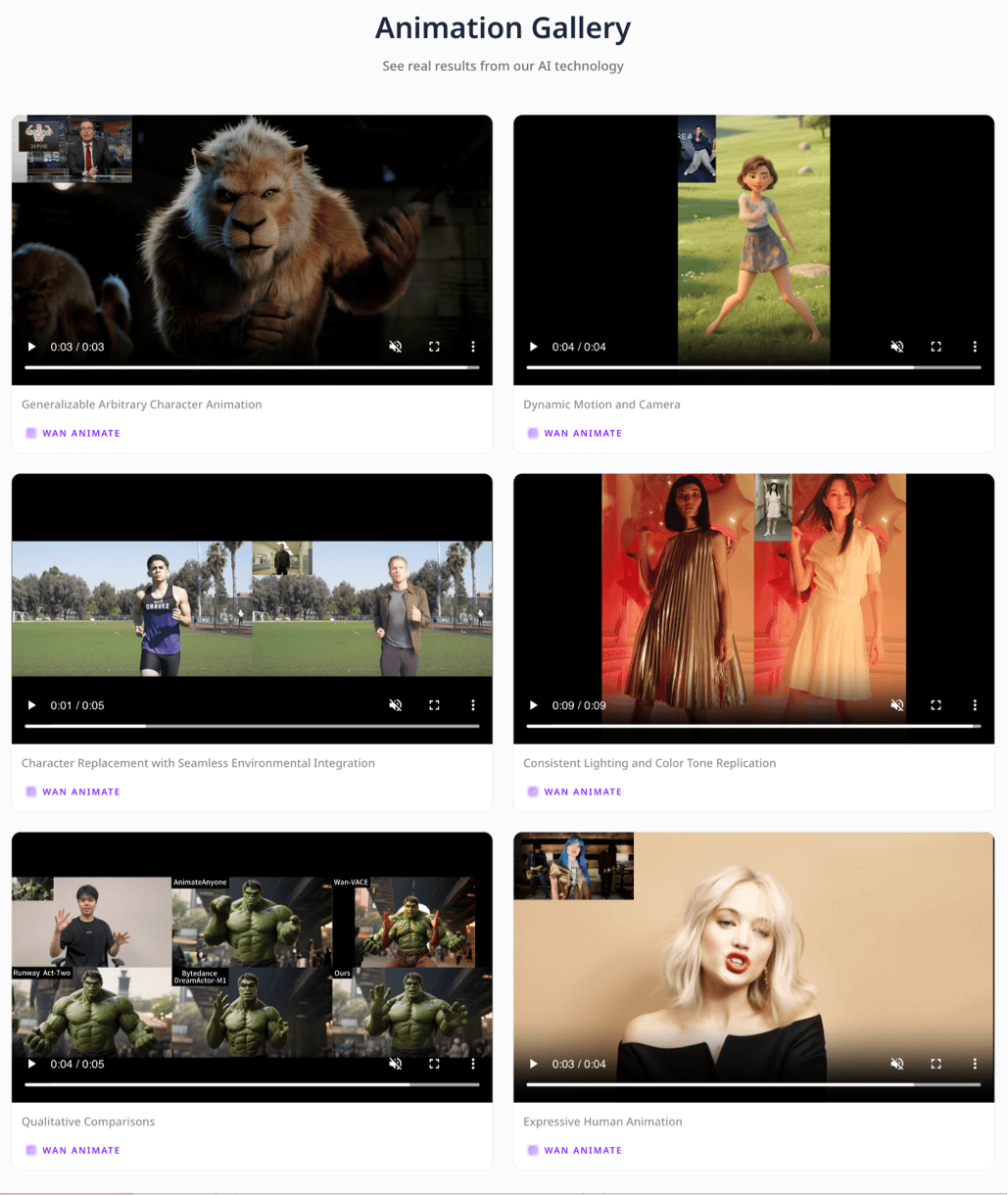 WAN Animate  screenshot 3