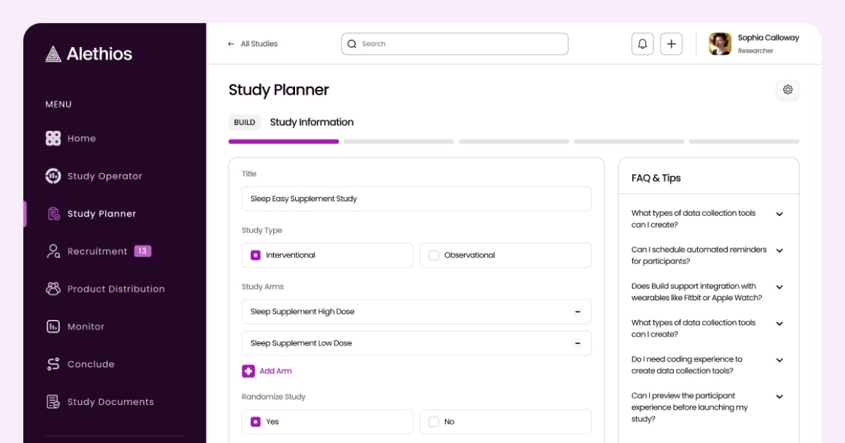 Alethios for Health Researchers screenshot 2