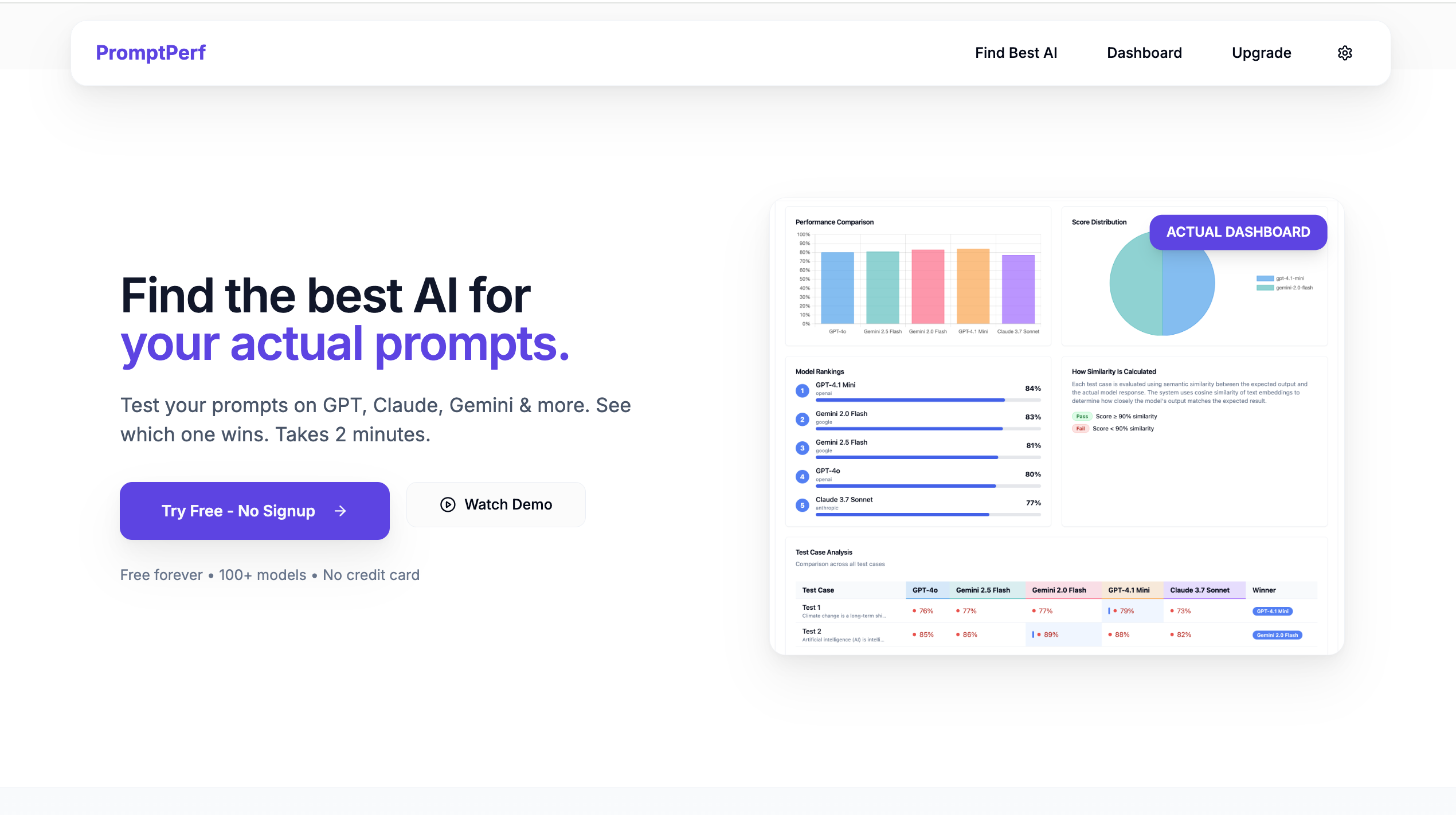 PromptPerf 2.0 screenshot 1