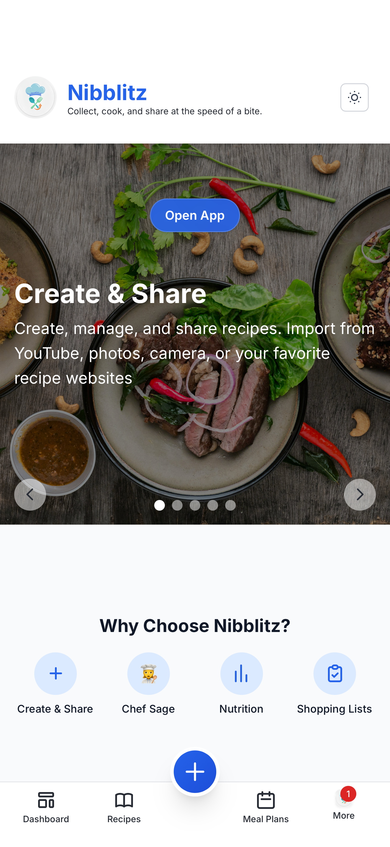 Nibblitz — Makes your recipes social screenshot 1