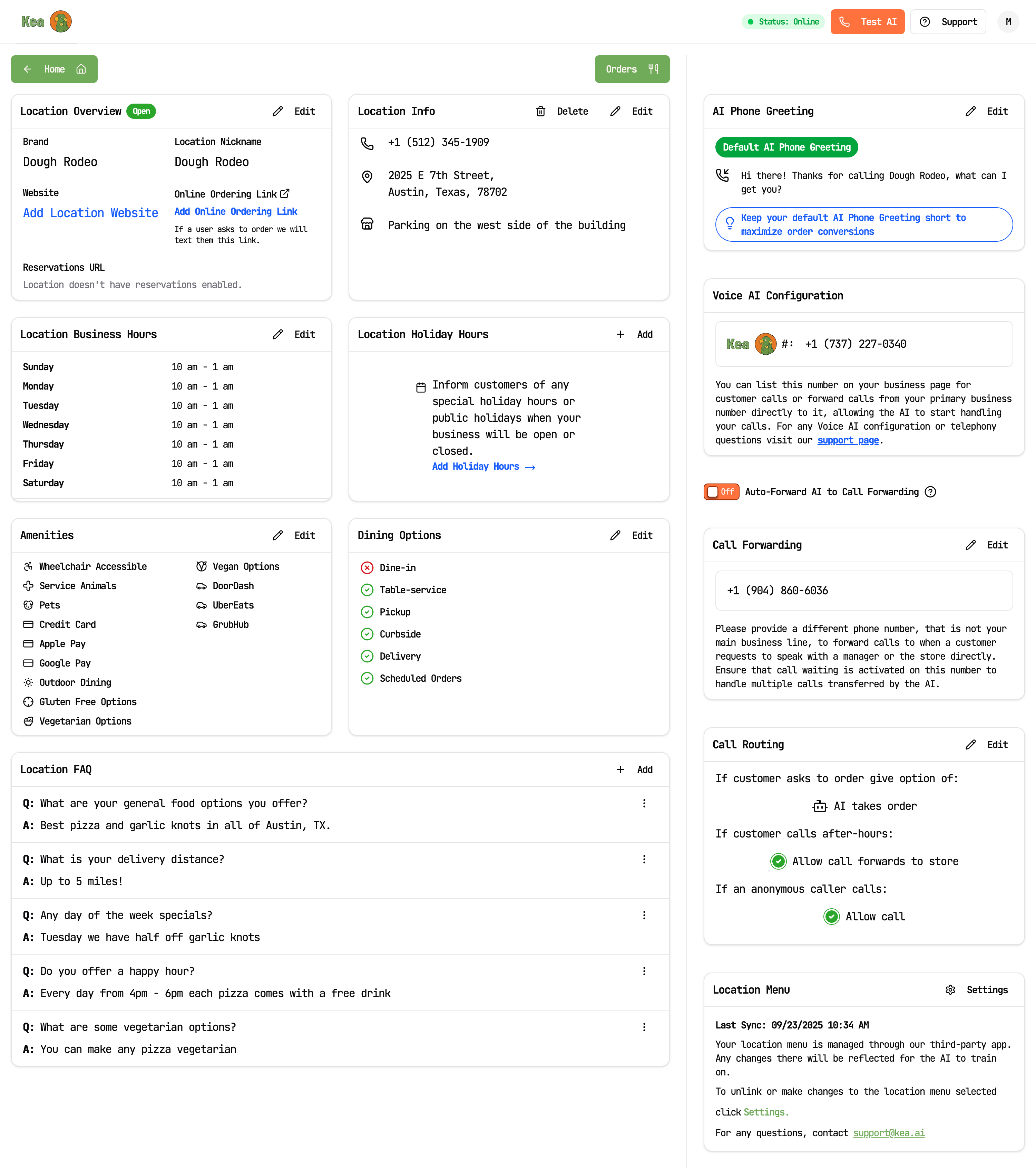 Kea AI - 24/7 Voice AI for Restaurants screenshot 3