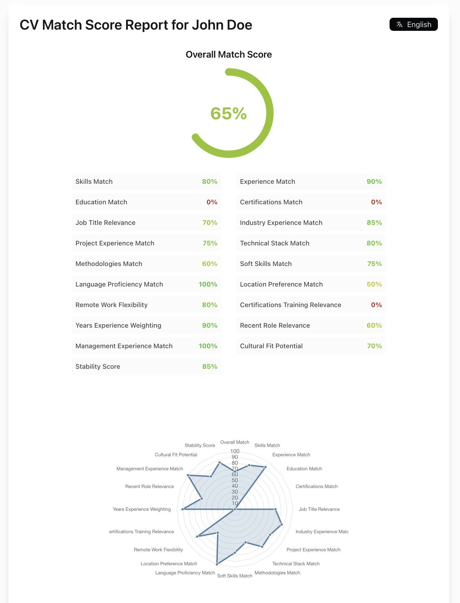 Resume vs Job Match Score screenshot 2