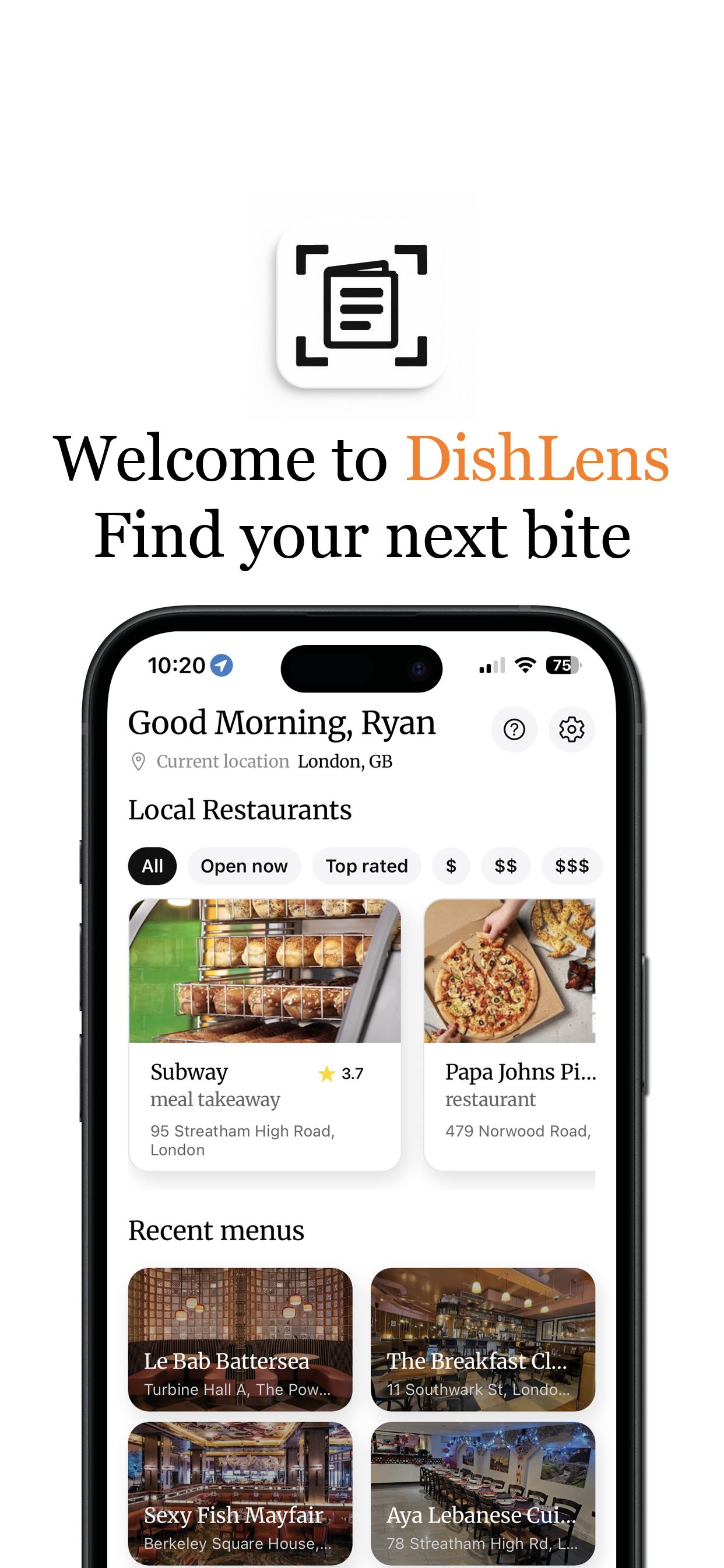 DishLens-Menu Scanner screenshot 1