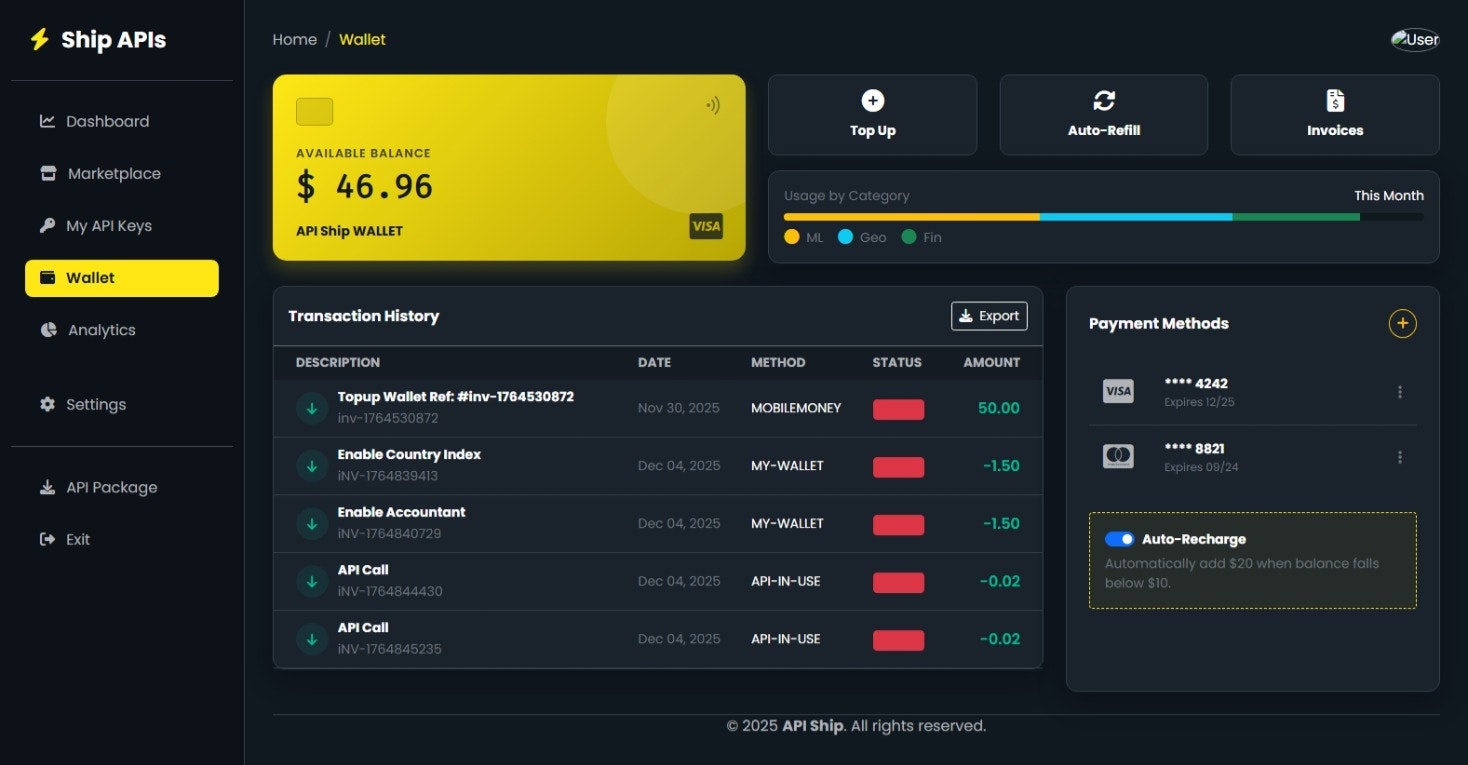 API Ship Code screenshot 3