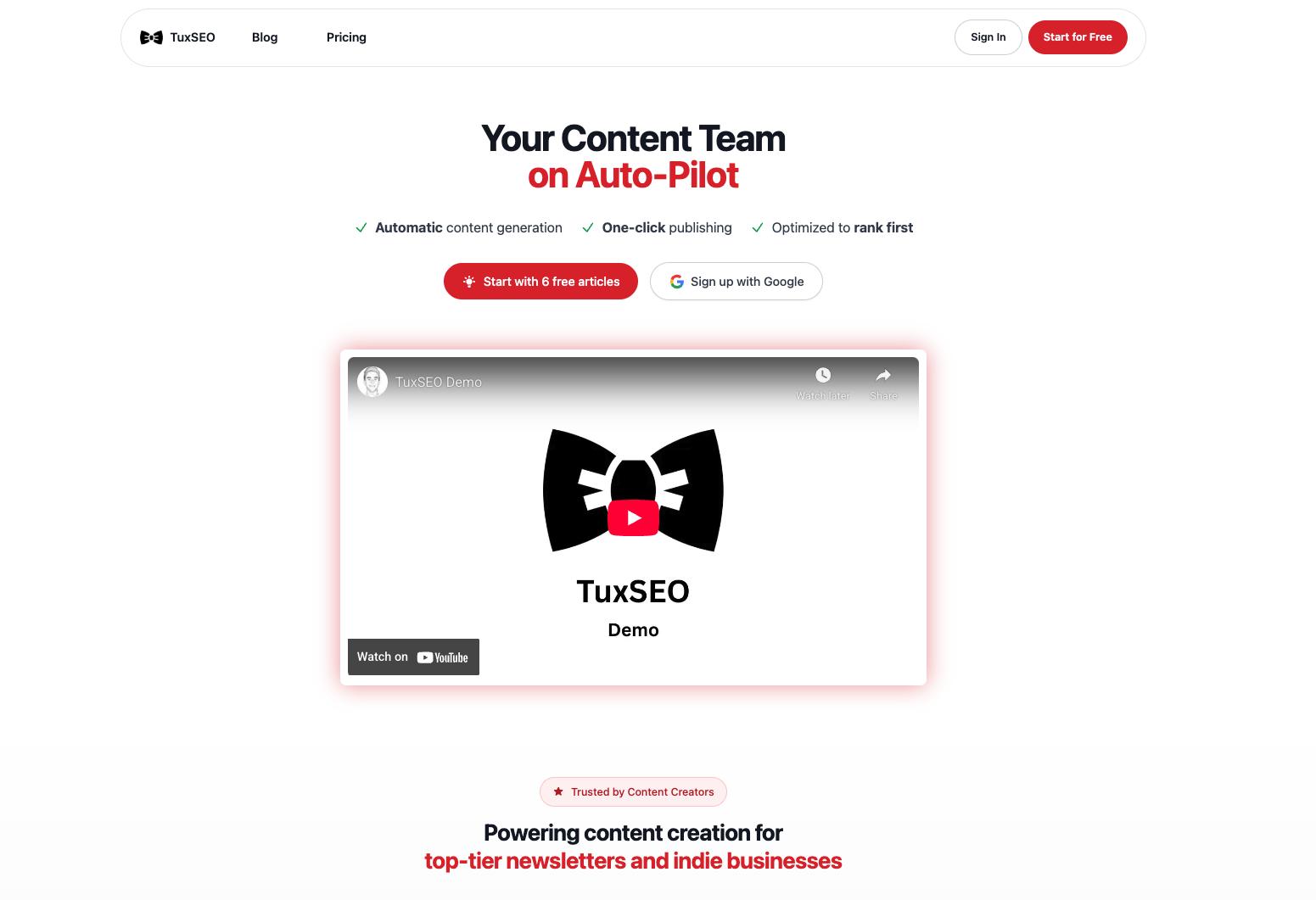 TuxSEO screenshot 2