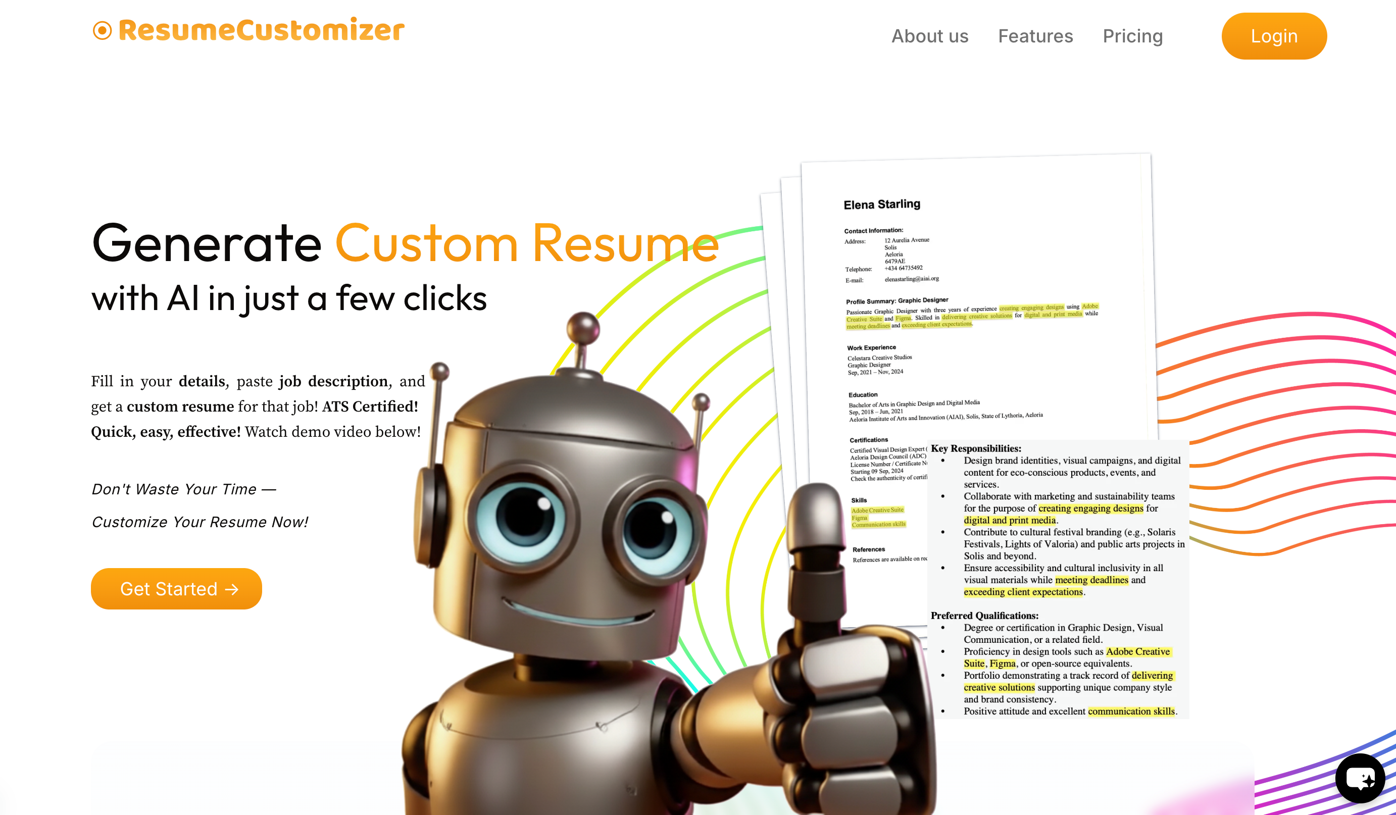 ResumeCustomizer screenshot 1