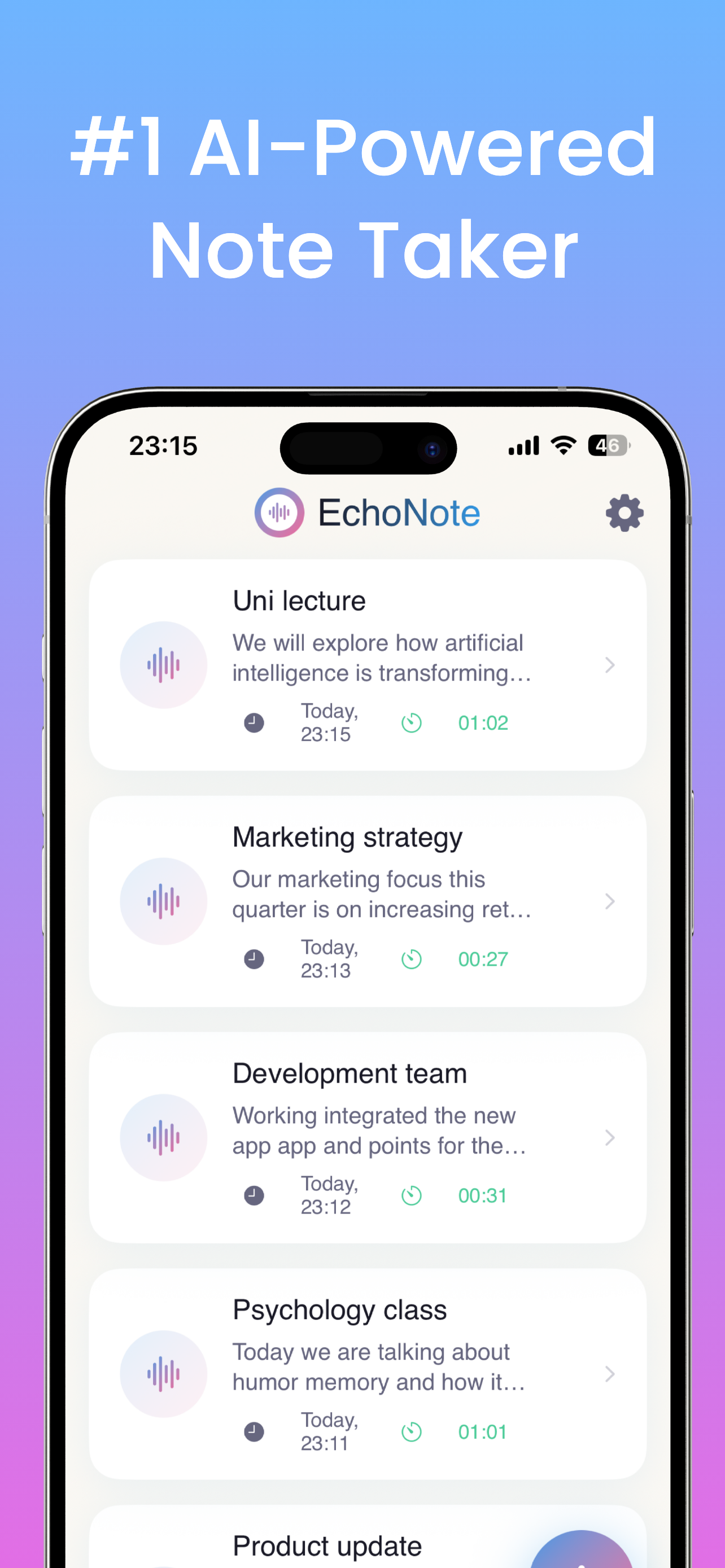 EchoNote: AI Note Taker screenshot 1